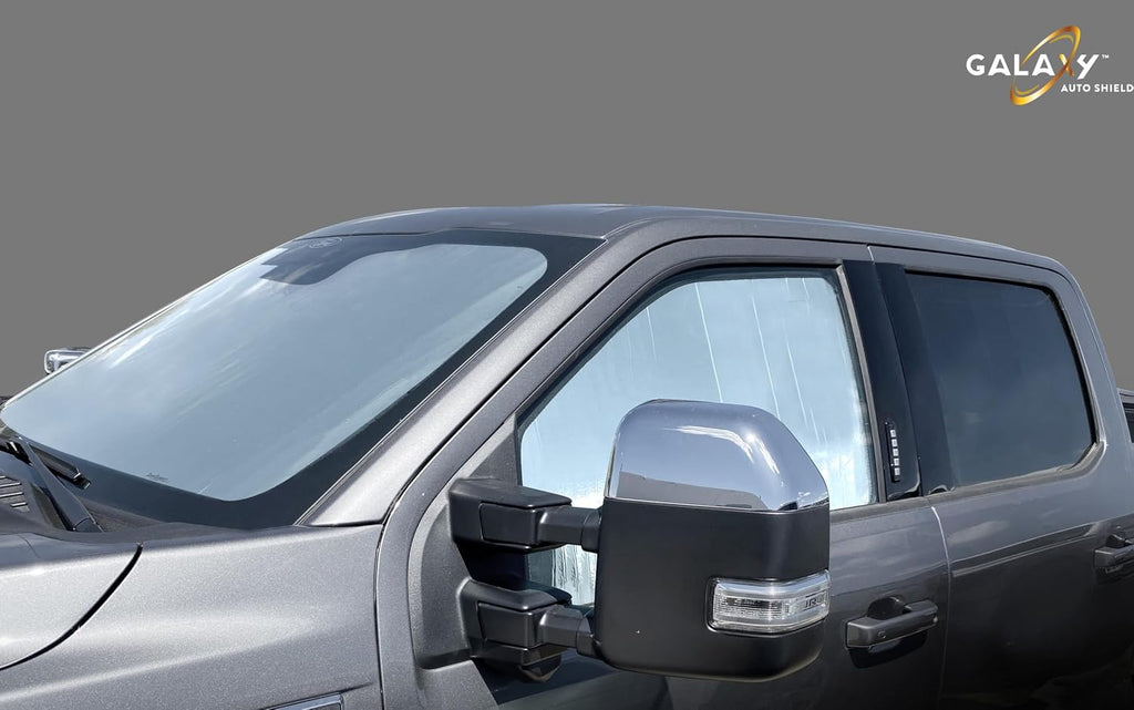 GalaxyAutoShield Custom Fit Front Side Window Sunshades (2pcs) for 2023 2024 2025 2026 Ford F-250 F350 F450 (NOT for E-Series), Regular/Super/Crew Cab, 2DR 4DR, UV Protection Privacy Insulated