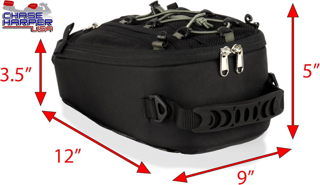 Chase Harper 450 Tail Bag - Water-Resistant, Tear-Resistant, Industrial Grade Ballistic Nylon - Universal Fit Adjustable Strap Mounting System