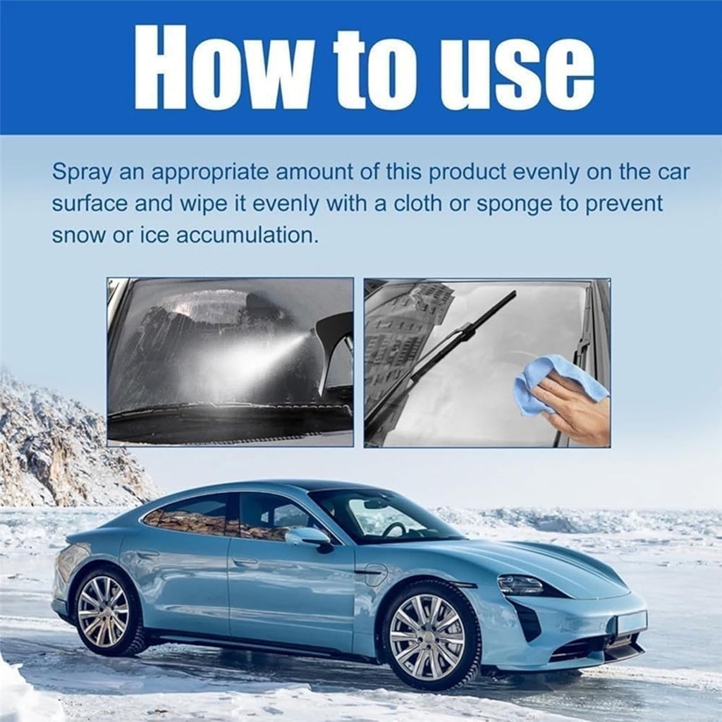 Car Windshield Snow Melting Coating Spray,Windshield De Icer Spray for Winter,Multi-Purpose Car Window Remover Snows Sprays for All Cars (3PC)