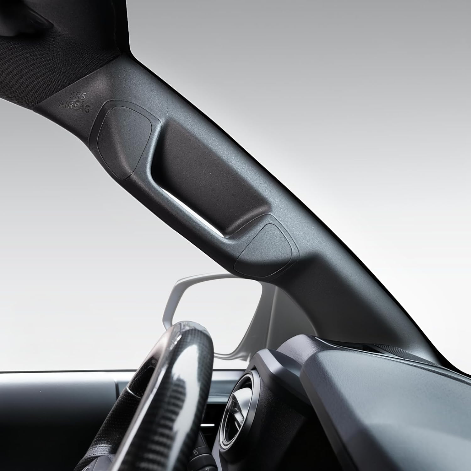 Driver Side A-Pillar Grab Handle for Toyota Tacoma 3rd Gen (2016-2023), OEM-Style Texture, Matches Passenger Side, Sturdy & No Creaking Noise, Easy Installation (Black)