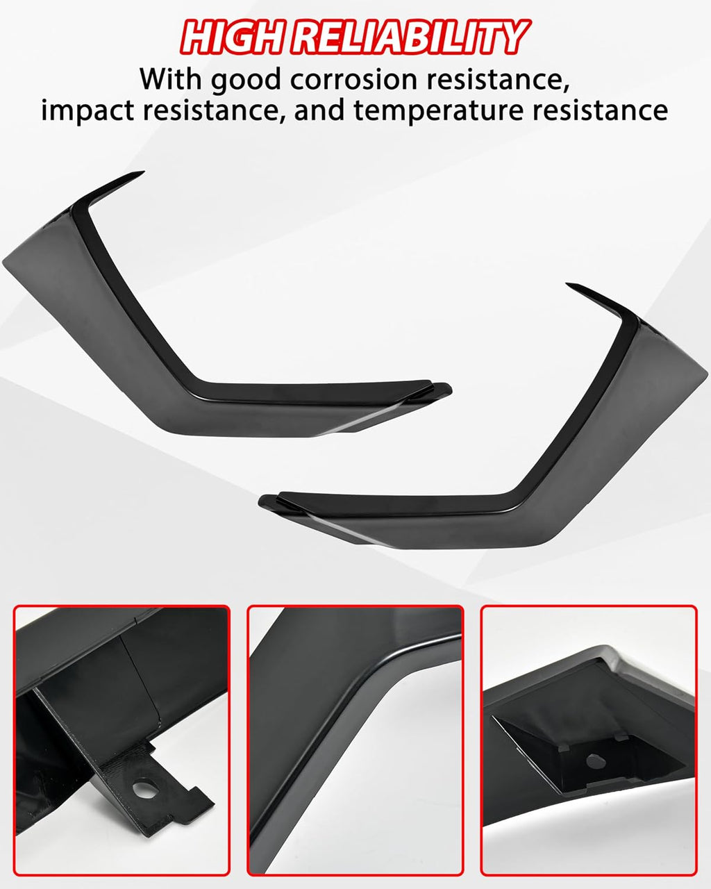 SAUTVS Black Rear Left & Right Taillight Trim Panel Kit for Can-Am Maverick R MAX X RS RC 2024-2026 Models Accessories, Replace #708303788#708303789