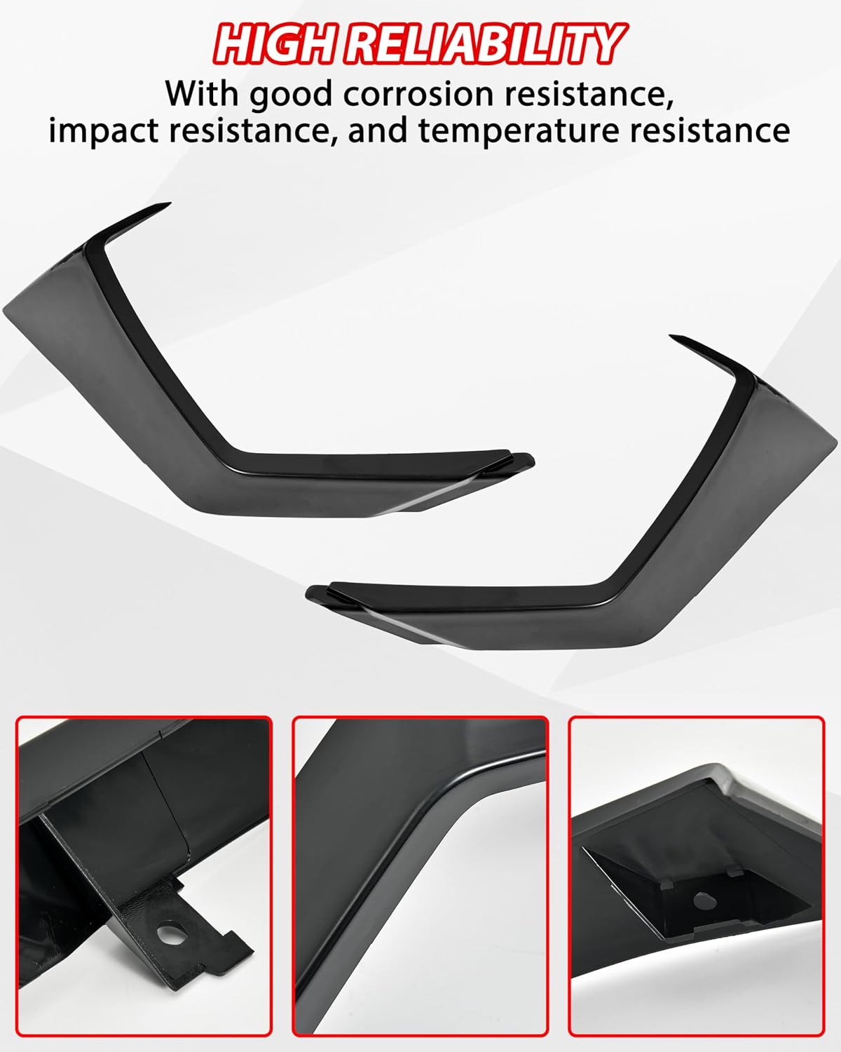 SAUTVS Black Rear Left & Right Taillight Trim Panel Kit for Can-Am Maverick R MAX X RS RC 2024-2026 Models Accessories, Replace #708303788#708303789