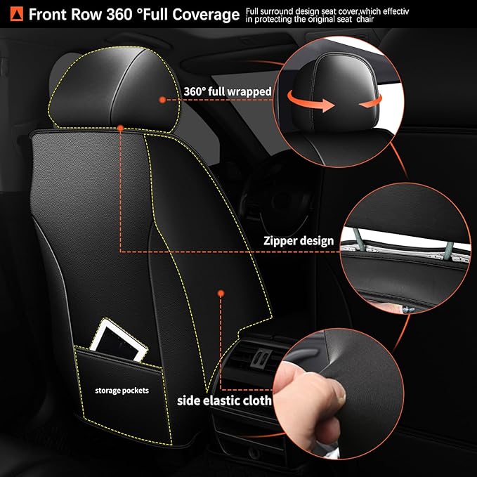 Seat Covers for Toyota Camry 2012-2023 2024 Full Set 5 Seats - Image 3