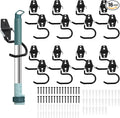 16 Pack Metal Broom Hooks, Heavy Duty Garage Holder Wall Mount, S Type by Tlence