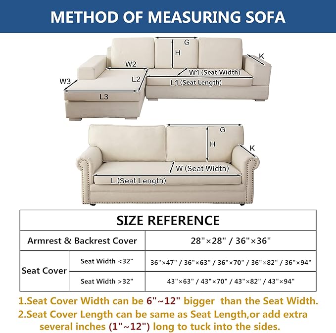 Eismodra Couch Cover, Sectional Couch Covers, Sofa Covers - Image 6