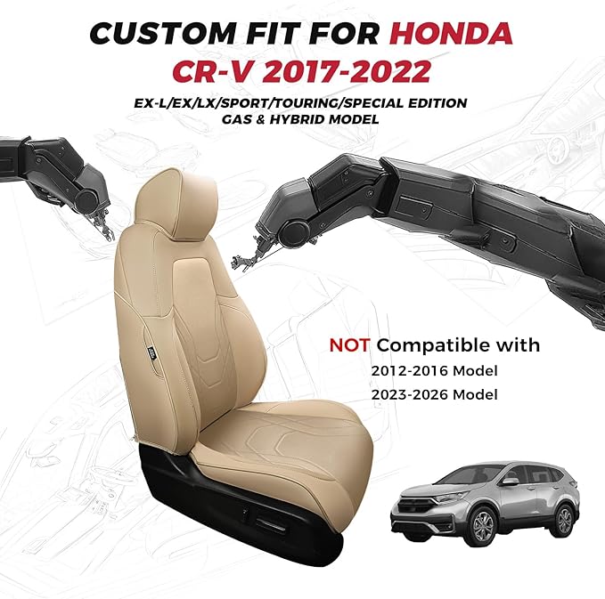 FREESOO CRV Seat Covers Full Set, - Image 2