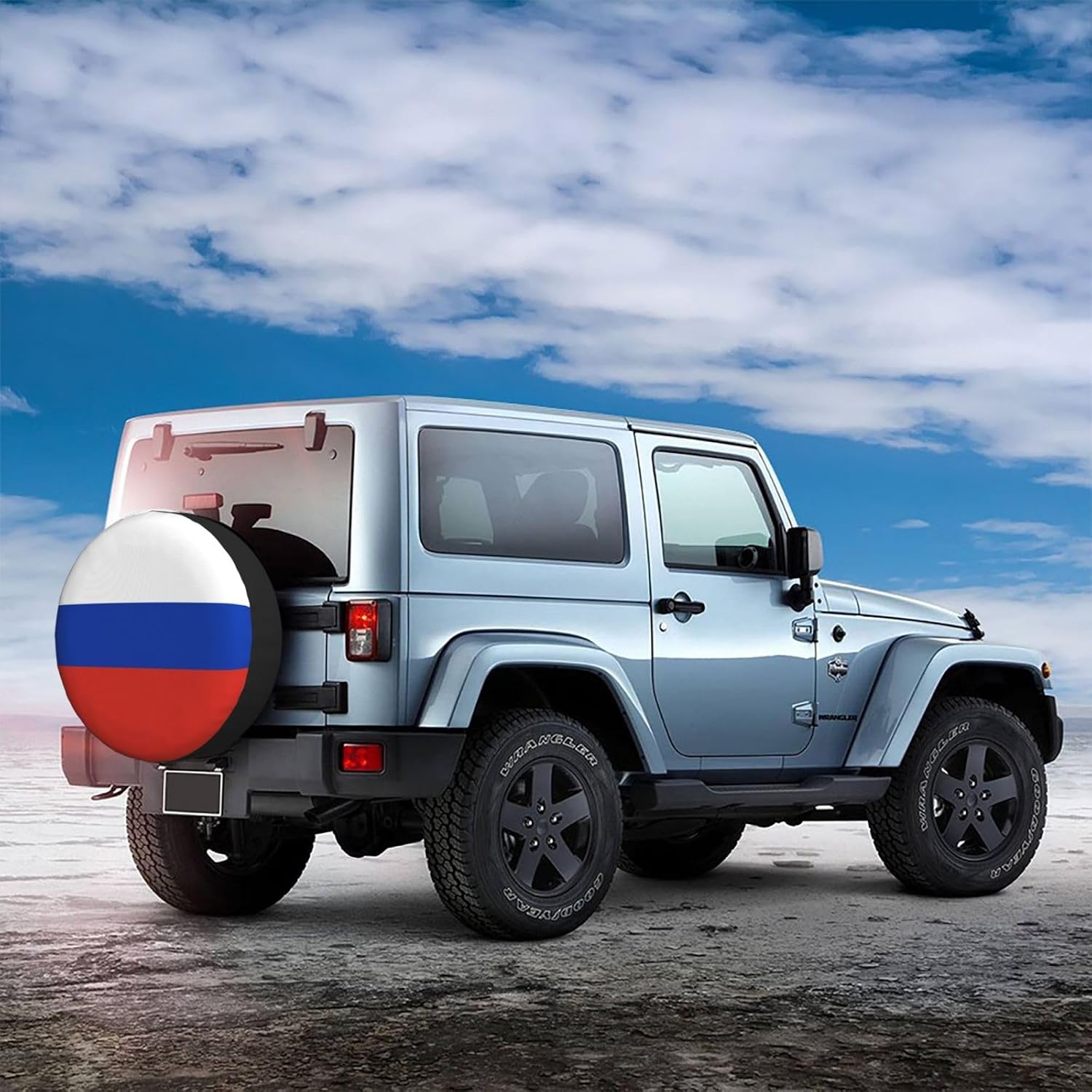 Russian Flag Print Universal Spare Tire Cover for RV, Jeep | Wheel Protector Fits Rv, Trailer, Jeep, Shield Tires From Sun, Dirt And Rain For Outdoor Storage