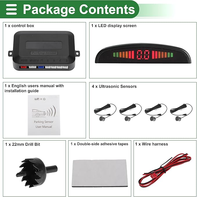Motoforti Universal Car Auto Vehicle Reverse Backup Radar System Reverse - Image 8