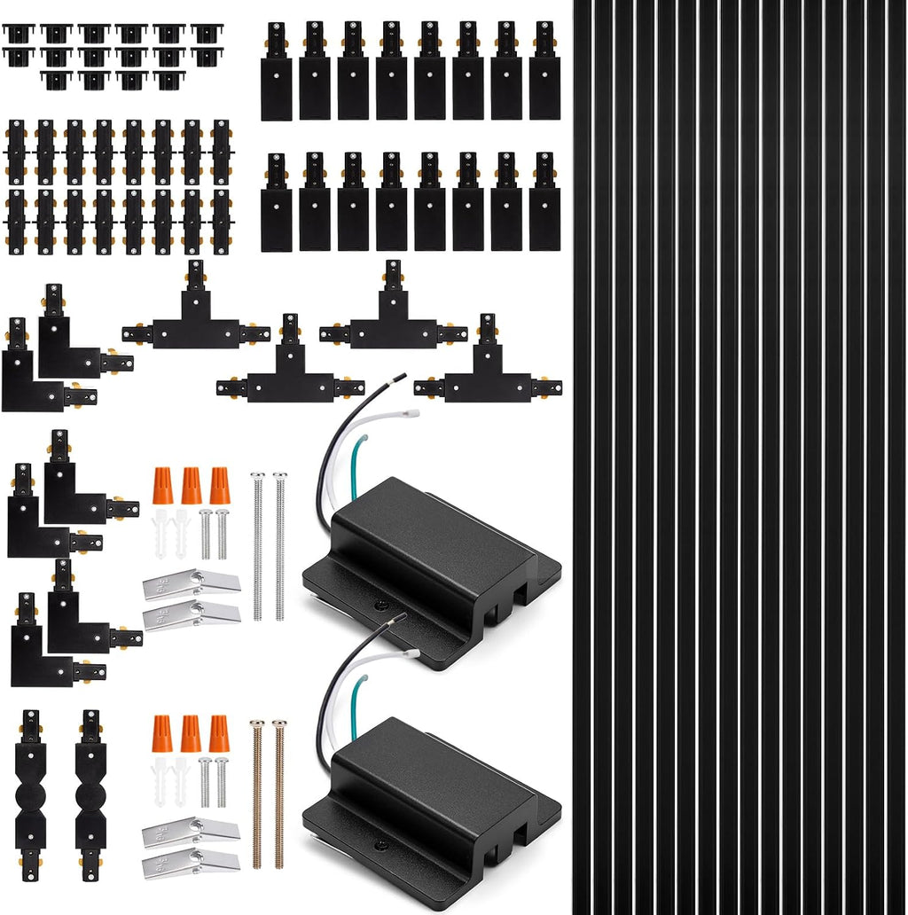 h track lighting rails kit - icreating 52.5ft, main product view