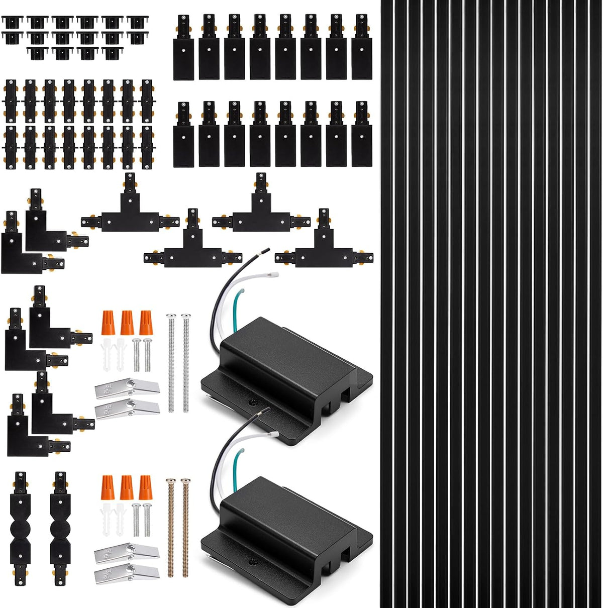 h track lighting rails kit - icreating 52.5ft, main product view