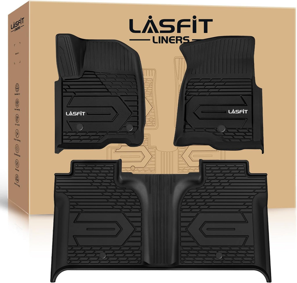 LASFIT Floor Mats 2019-2025 for Chevy Silverado/GMC Sierra 1500, 2020-2025 2500