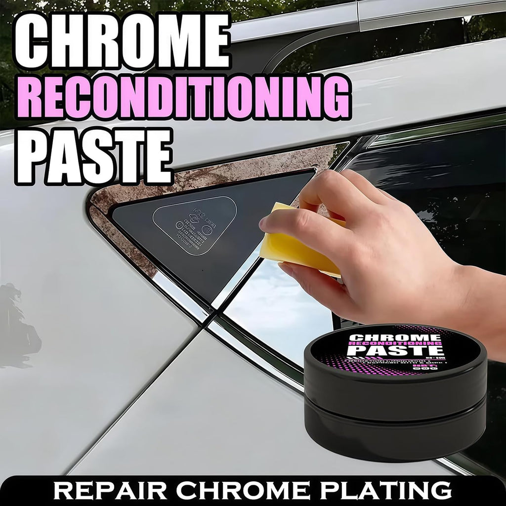 Round Jar Metal Care 50g, Chrome Reconditioning Polish for Controlled Home and Garage Application Workflows Metal Polishing Chrome Care Reconditioning Compound Round Jar Polish Garage Home