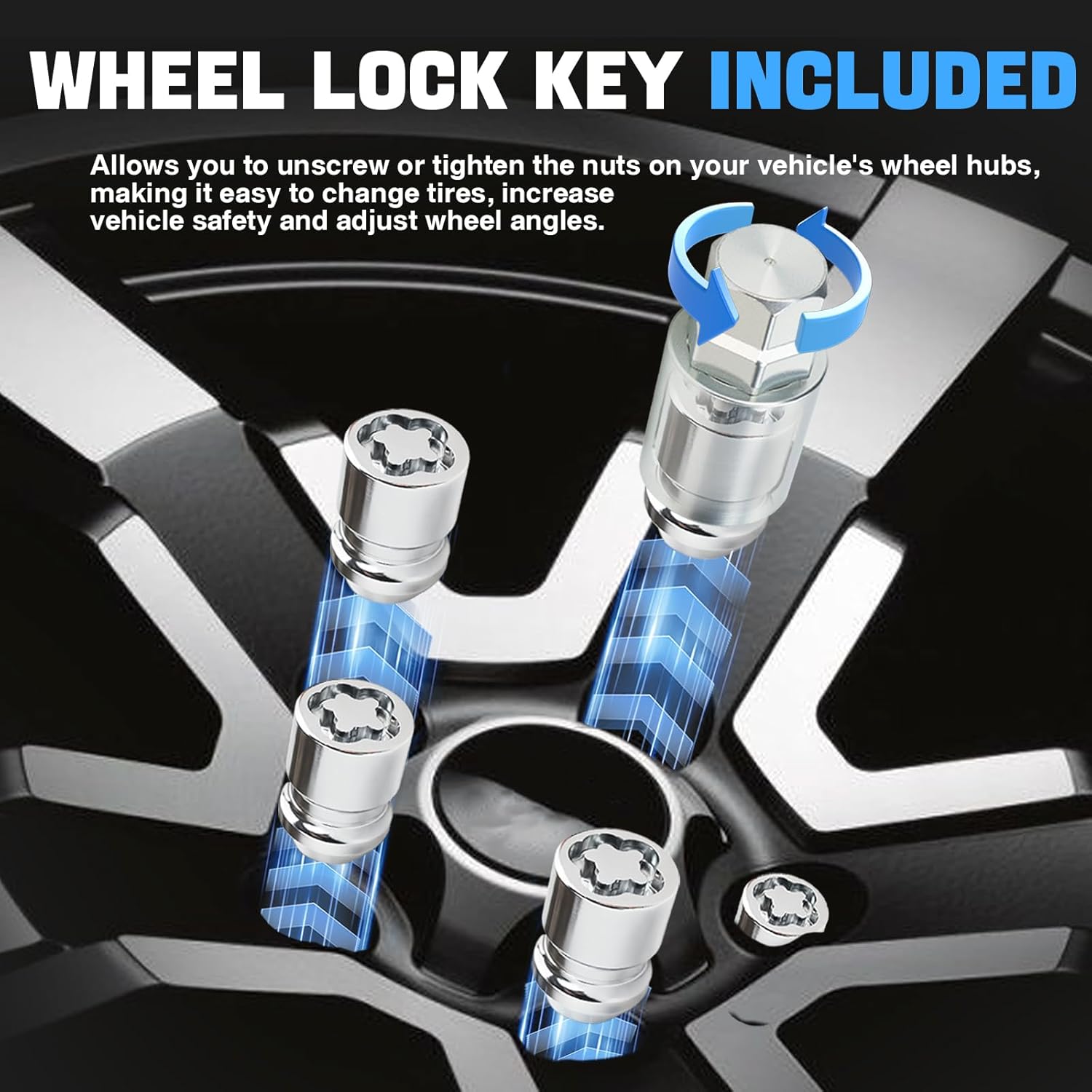 Wheel Lock Lug Nut Set M12 x 1.25 Anti Theft Fit Nissan Altima 350Z Frontier Pathfinder Murano Rogue Versa Subaru Crosstrek Forester Impreza Legacy Outback Infiniti Suzuki &More Replace 24154