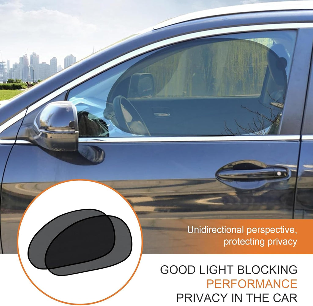 2 PCS Car Window Shades for Side Windows, 25.6 x 15In Mesh Car Sun Shade Baby, One-way Vision Automotive Privacy Curtains, Universal Vehicles Light-blocking Accessories (Black)