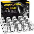 MIKKUPPA 1/2-20 20PCS Lug Nuts - Replacement for Jeep Wrangler JK Liberty Grand Cherokee, Ford Explorer Ranger Mustang Aftermarket Wheel, Chrome Closed End Bulge Acorn Solid Tire Nuts