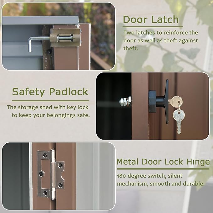 IKERY Metal Storage Shed - Image 3