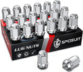 Sposuit 20 Pcs M12x1.5 Lug Nuts - Compatible with Chevrolet Cruze, Equinox, Malibu, Trax, Honda Accord, Civic, Dodge Journey, Grand Caravan, Ford Fusion, Focus, Escape - Closed End Chrome Lug Nut