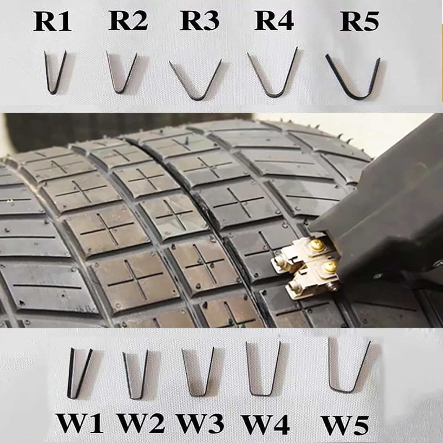 Tire Groove Blade, V-Shaped/U-Shaped Rubber Engraving Patterning, Adjustable Depth Control/Heat Transfer (Easy Cutting), For Tire Grooving Machines,R3
