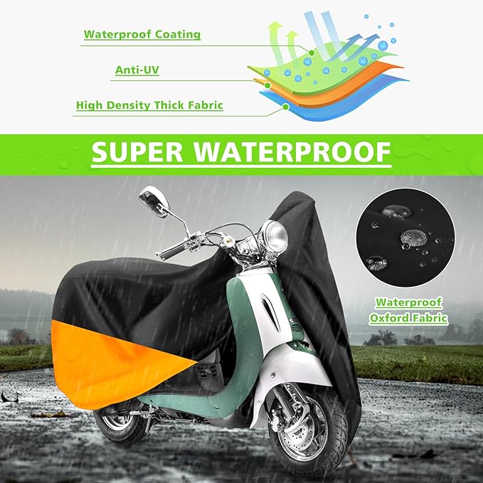 COVERVIN Scooter Outdoor Waterproof Cover, Moped Cover Vespa Cover - Image 4