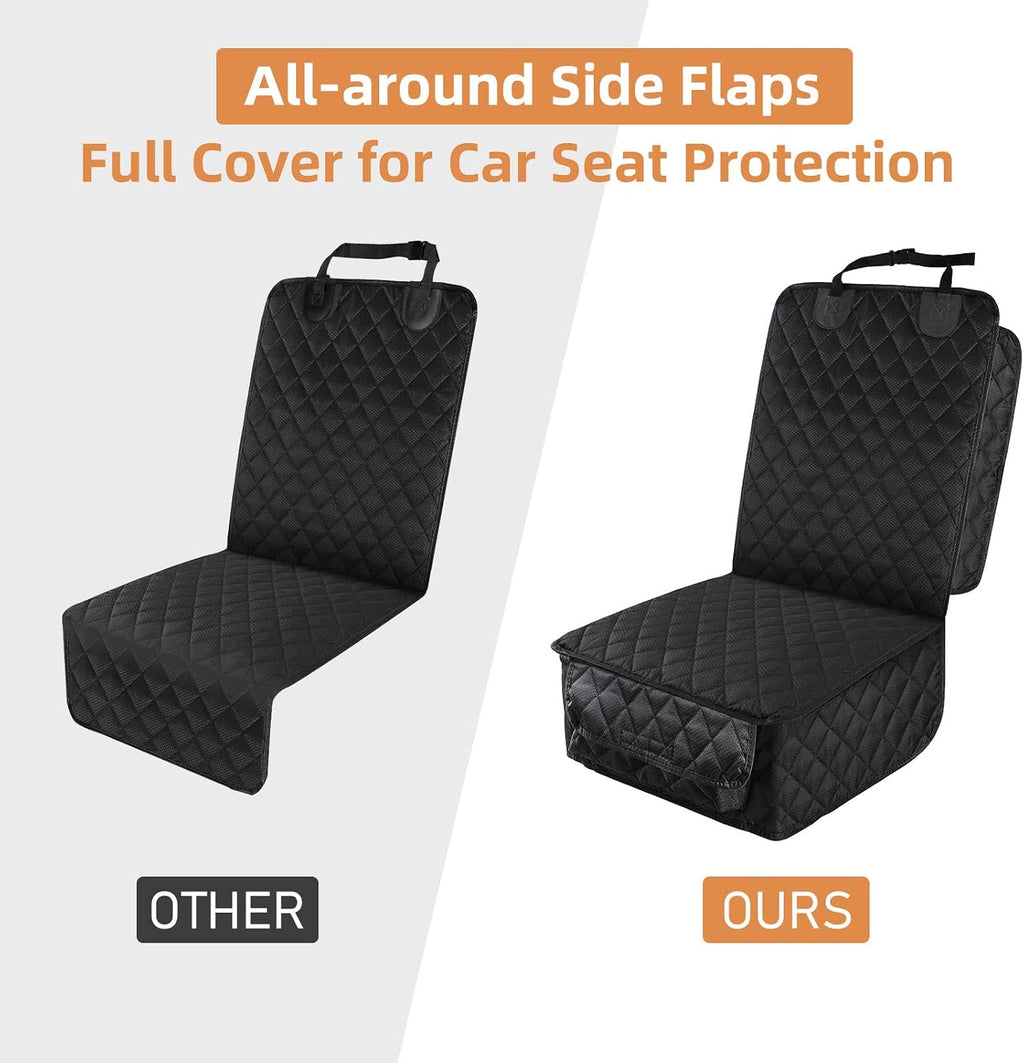 peticon waterproof front seat car cover 2 pack, side view