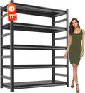 Adjustable 5-Tier Garage Shelving, Heavy Duty Steel Storage Shelves, High Load