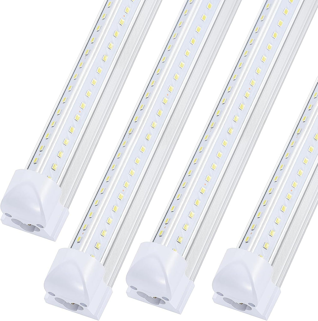 4 Pack, Led Shop Lights, 8FT Led Shop Light, 100W 6000K 15000LM Clear White