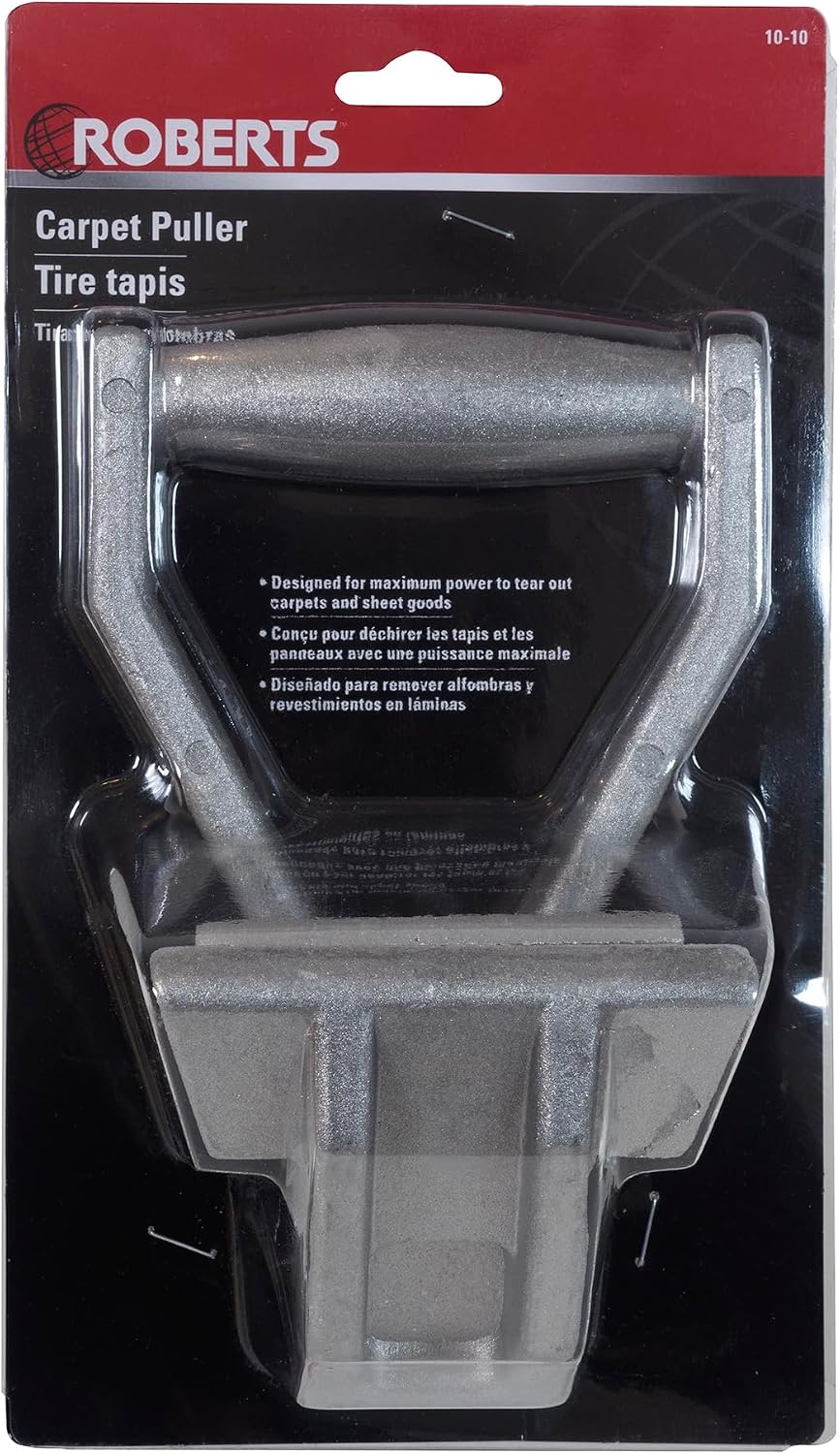 ROBERTS 44479 10-10 Carpet Puller with Manual Clamping Activation for Pulling Carpet During Installation or Removal, Silver