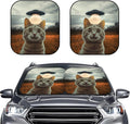 GENANY 2 Piece Funny Cat Windshield Sun Shade for SUV Truck (28x31 Inches), Sun Shade Windshield, Shades for Front Windows, Sunshade for Car Windshield, Protector Blocks UV