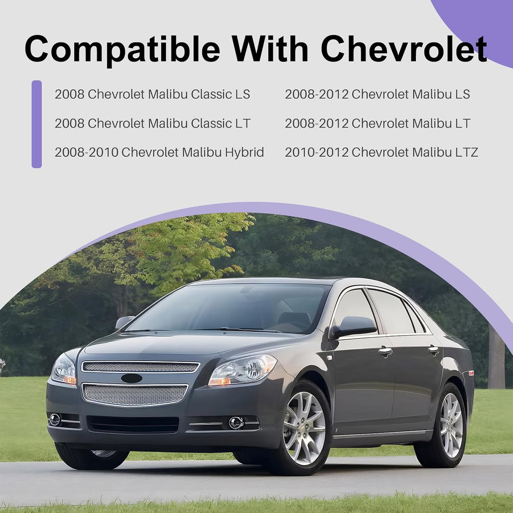 CarPartsDepot Front Grille Molding Upper Grill Trim Compatible With Chevrolet 2008-2012 Malibu GM1210114 15823701