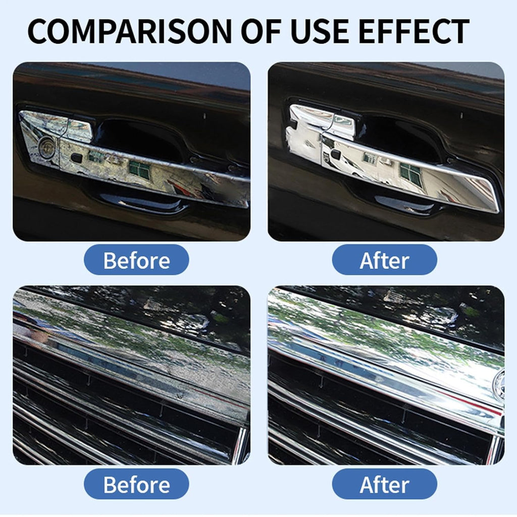 Chrome Polished Scratch Remover, 100g Reconditioning Paste with Repair Wax, Aluminum and Stainless Steel Cleaning Agent for Vehicle, Home, Garage, Workshop Use