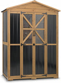 outdoor storage cabinet, weatherproof garden shed with 6, main product view