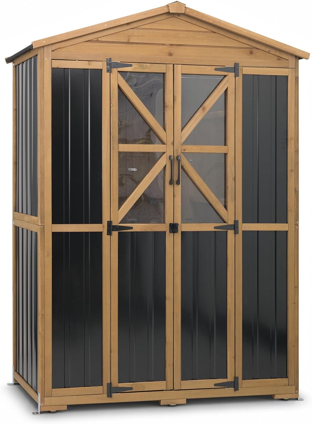 outdoor storage cabinet, weatherproof garden shed with 6, main product view