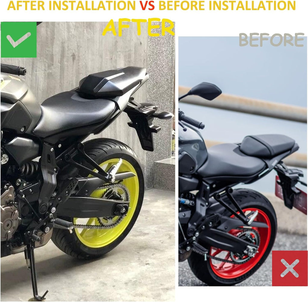 Motorcycle Rear Seat Cowl mt07 Rear Seat Cover Passenger Pillion Solo Fairing Cover Tail Section fit for Ya&m&a&ha MT07 FZ07 MT 07 FZ 07 MT-07 FZ-07 2014-2021 (Matte black)