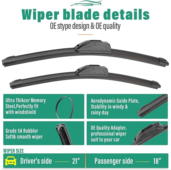 21" 18" 11" Windshield Wiper Blades Replacement - Image 3