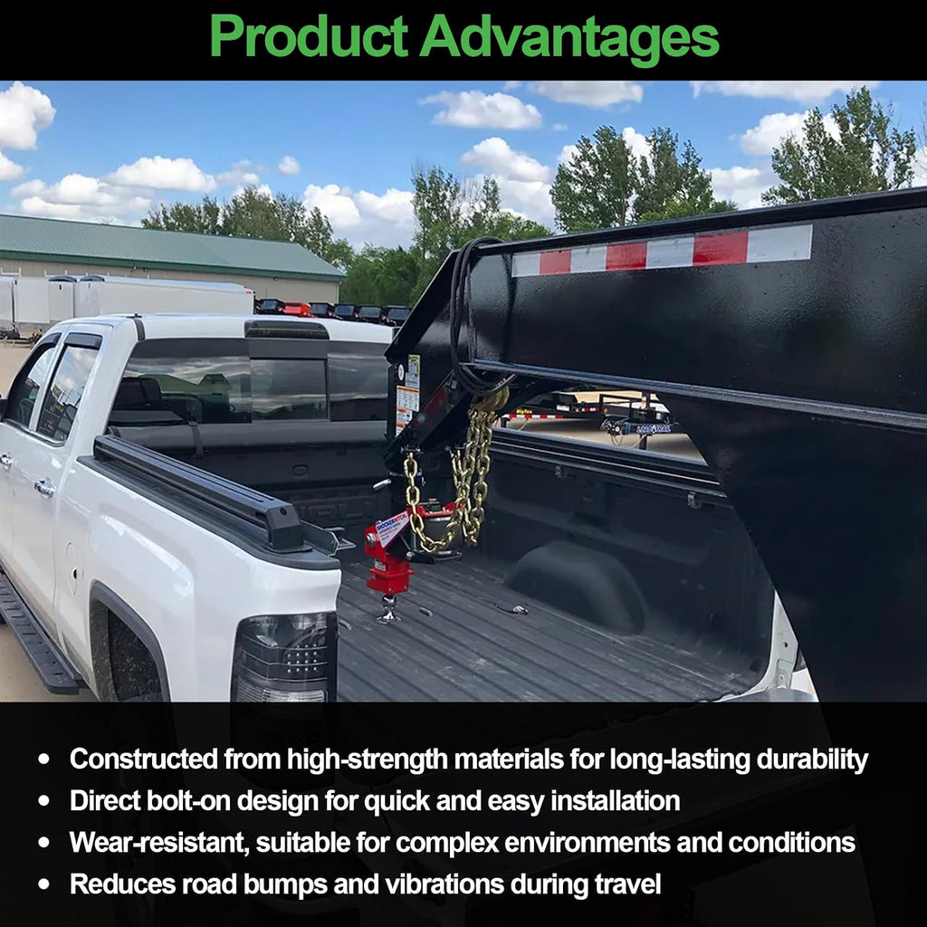 5th Wheel to Gooseneck Adapter Hitch, 2-5/16" Ball, 30000LBS Capacity, 15"-21" Adjustable Height, Gooseneck Adapter for RV and Trailer Towing