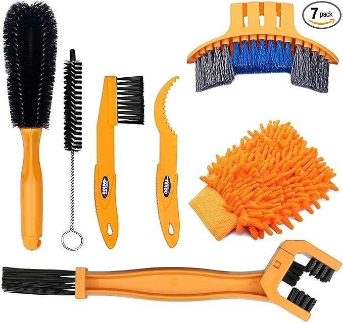 7pcs Bicycle Bike Cleaning Tools Set, Bike Clean Brush Kit Suitable by SINGARE