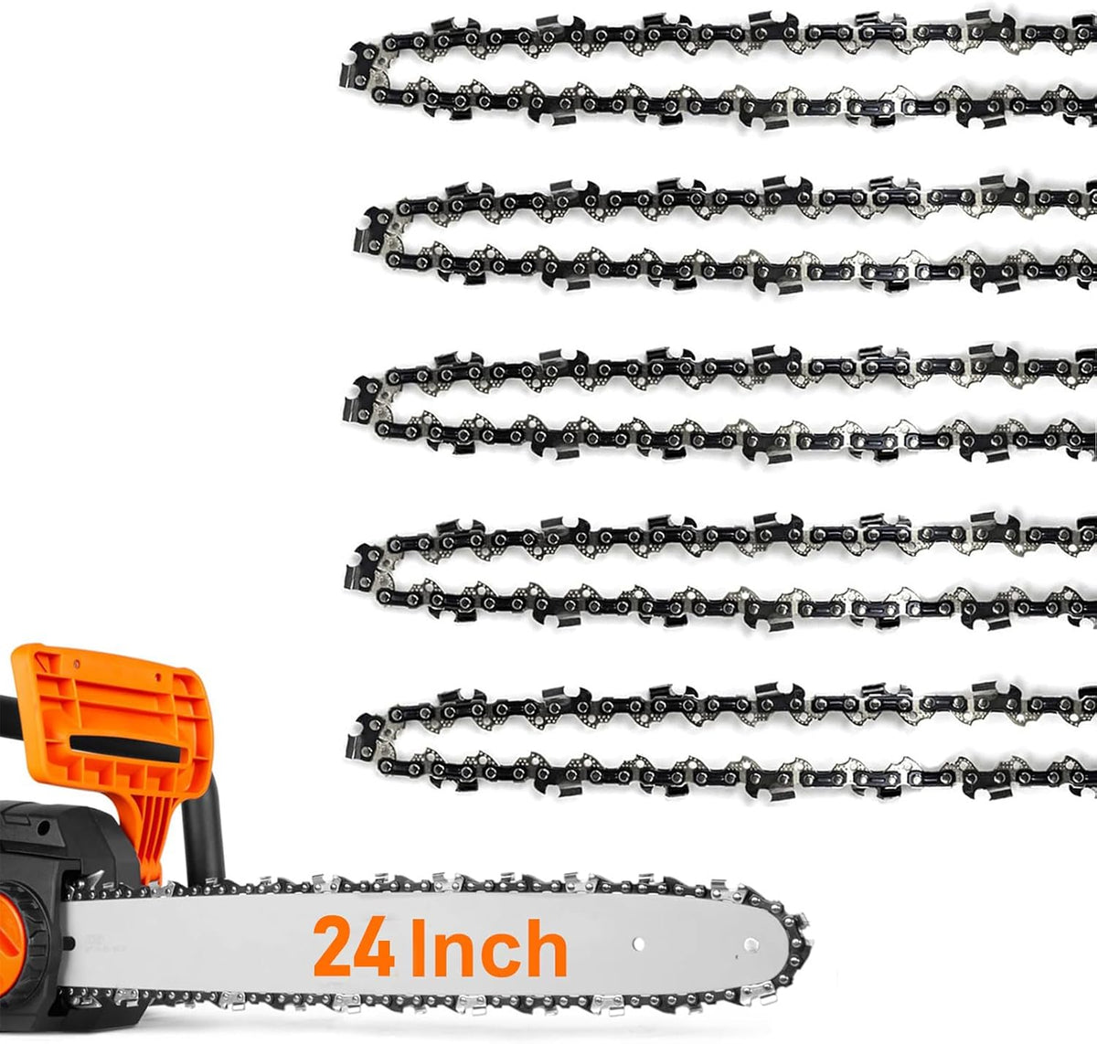 24 inch chainsaw chain 3/8" pitch .050" gauge, main product view