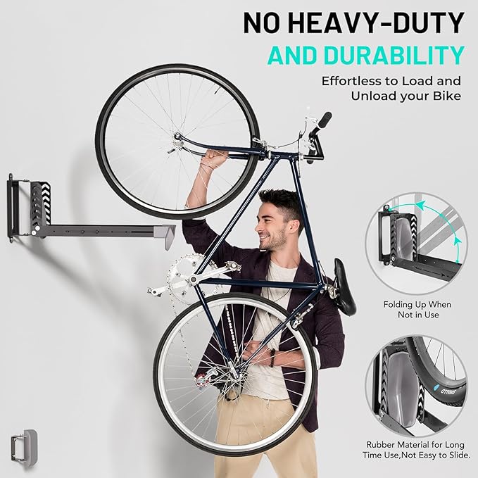 Swivel Bike Rack Wall Mount, Bike Hangers - Image 3
