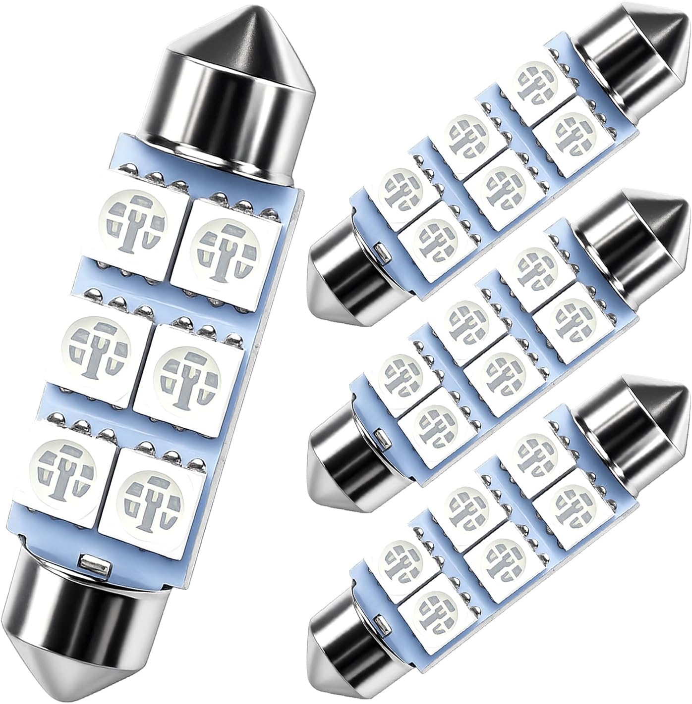 578 Led Bulb 42mm 41mm 211-2 212-2 Red Dome Map Interior Light 4Pcs | Canbus Error Free 12v Replacement for Interior Car Door Step Trunk Footwell Festoon Lamp 569 6411 6418 6451 5050 6-smd
