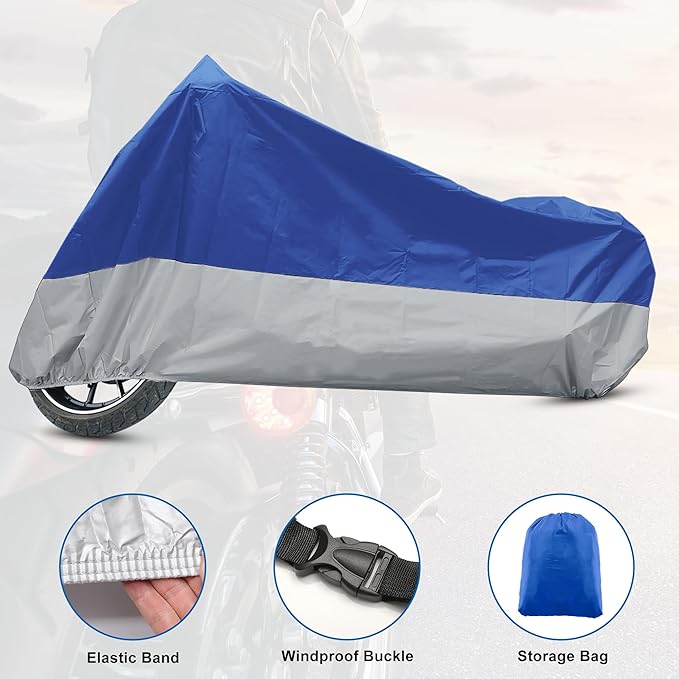 X AUTOHAUX Motorcycle Cover for Harley Davidson for Honda for Suzuki All Season - Image 3