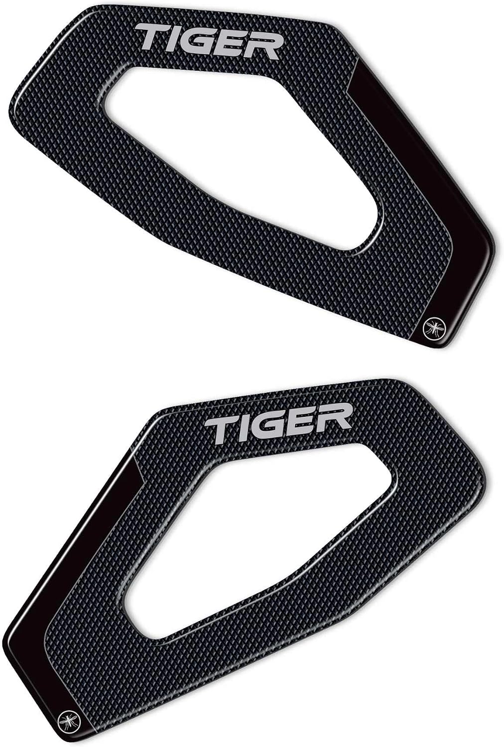 labelbike - 3D Stickers Motorcycle Door Sill Decoration and Protection in Resin Compatible with Triumph Tiger 660 Sport - Color Carbon