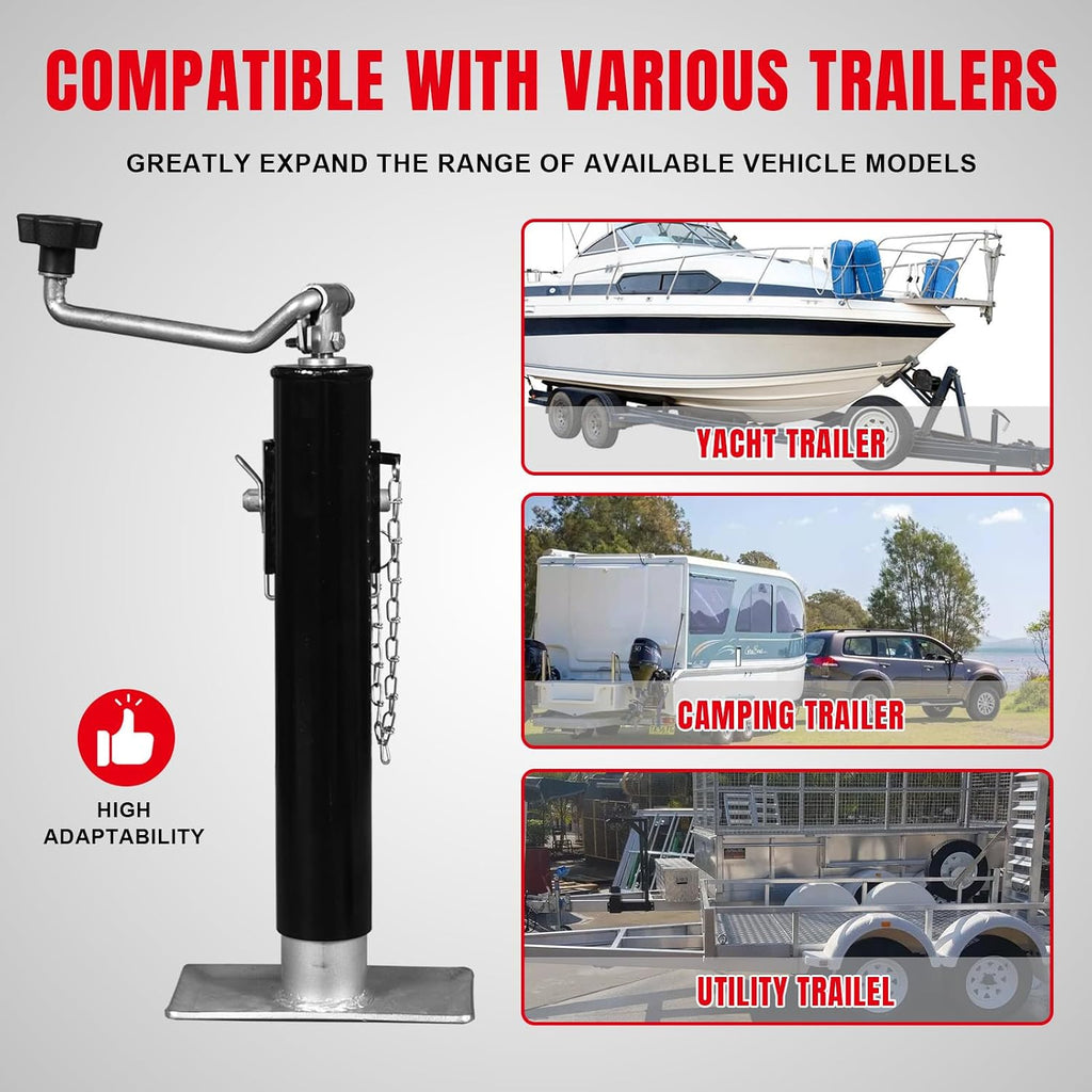 Big RED 2000 LBs Capacity Weld on Pipe Mount Swivel Trailer Jack, ATR39003R