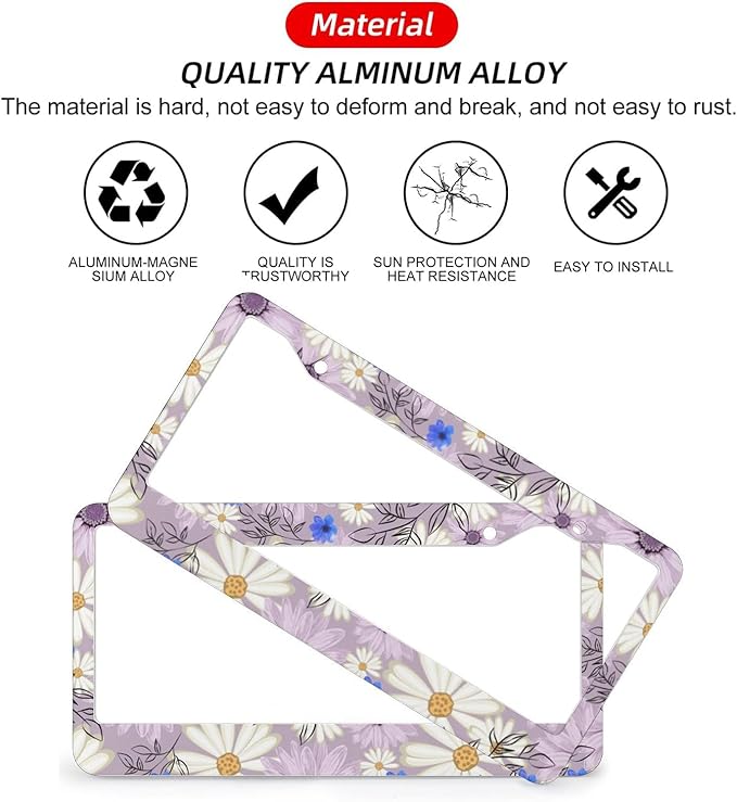 Flowers Daisy License Plate Frames - Image 3