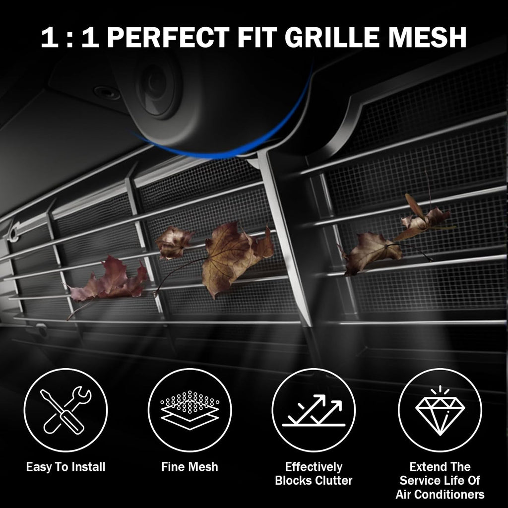 Front Grille Mesh Inserts for Tesla Model Y Juniper 2026(NOT for Standard/Performance), Lower Bumper Grill Guard, ABS Protective Mesh Cover, Prevent Debris & Rocks, Easy Snap-On Installation
