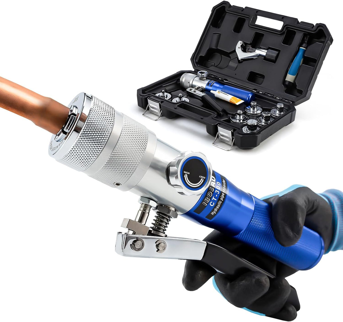 hvac hydraulic swaging tool kit for copper tubing, main product view