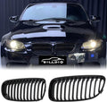 E90 Grille - Black Kidney Single slats Grill Compatible With BMW 3 series E90 2009-2011 323i 328i 328xi 335d 335i 335xi Sedan LCI，E91 328i 328xi Touring LCI,ABS Gloss Black Kidney Grill