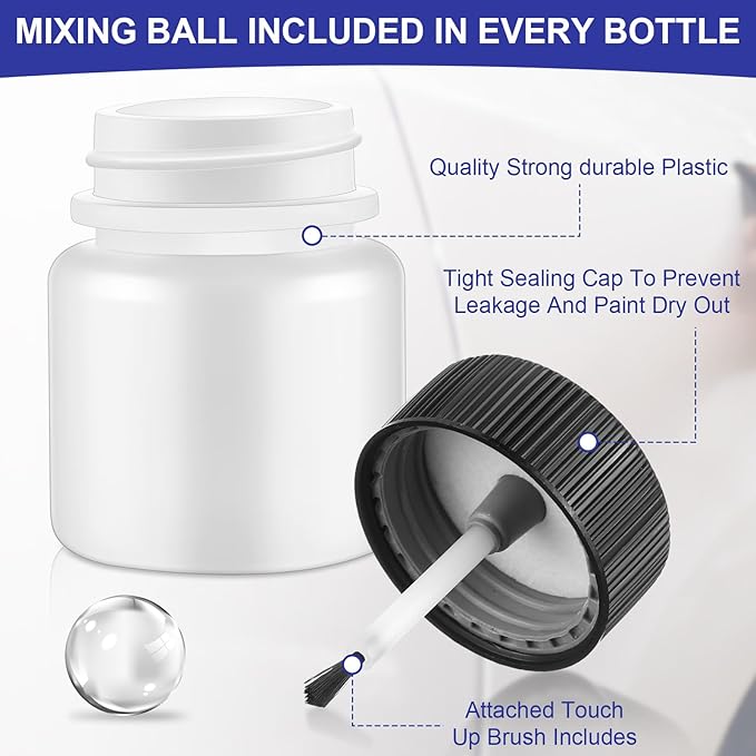 Maxcheck 180 Pcs Empty Touch Up Paint Bottles Container 1oz 30ml Reusable Small - Image 7