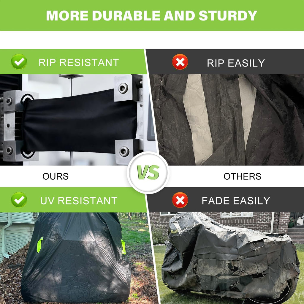 ATV Cover Waterproof Outdoor,Heavy Duty 420D Oxford Cloth,Buckle Straps | 4 Wheeler Covers,Four Wheeler Quad Storage Cover,Tear-Resistant,Anti-UV,Windproof,Elastic Hem,90.5"Lx49.2"Wx51.2"H