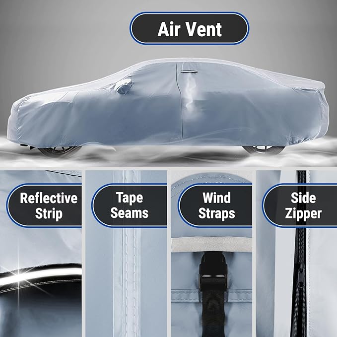 iCarCover Premium Car Cover for 2005-2010 Pontiac G6 Heavy Duty Waterproof - Image 5