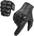 Superbike Full Finger Goat Skin Leather Touch Screen Motorcycle Gloves by KAIWENDE
